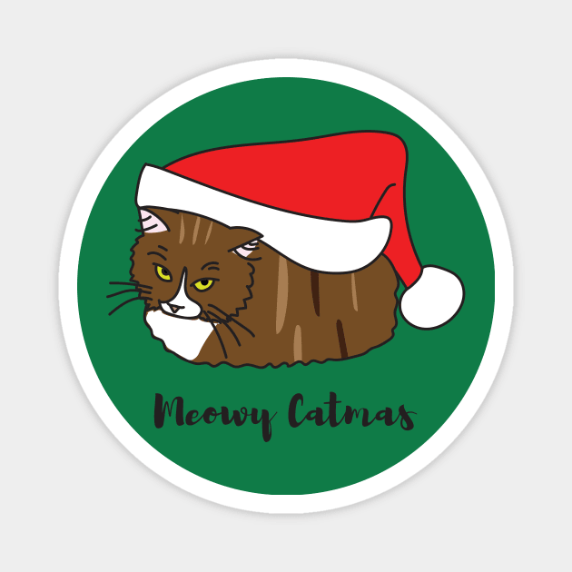 Meowy Catmas Magnet by EmilyK